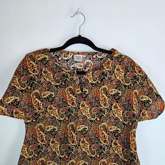 Shoulder Shirts Women’s Post Surgery Adaptive Blouse Medium Paisley Easy Wear - Picture 7 of 10